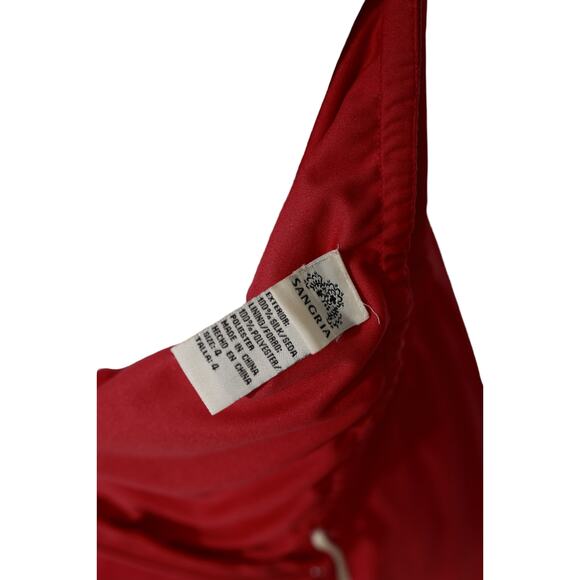 Sangria Silk Slip dress Halter‎ side zip layered size 4 - Picture 4 of 5